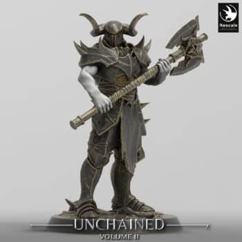 Unchained Soldier Big Axe Look Raider Order Immortalis - Rescale Miniatures RPG - D&D  Tabletop Miniature