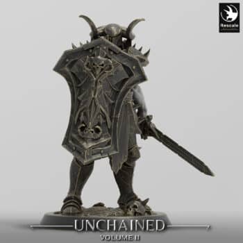 Unchained Soldier Warrior Sword Look Warrior Order Immortalis - Rescale Miniatures RPG - D&D  Tabletop Miniature