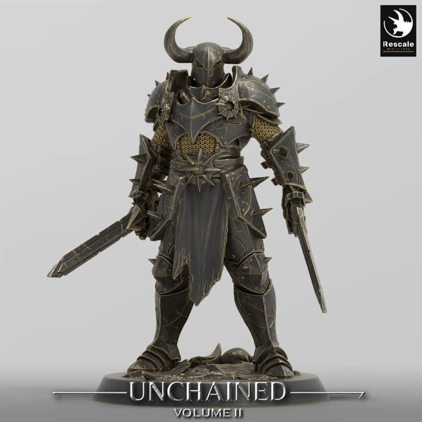 Unchained Soldier Warrior Sword Stand Warrior Order Immortalis - Rescale Miniatures RPG - D&D  Tabletop Miniature