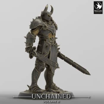 Unchained Soldier Warrior Sword Stand Warrior Order Immortalis - Rescale Miniatures RPG - D&D  Tabletop Miniature