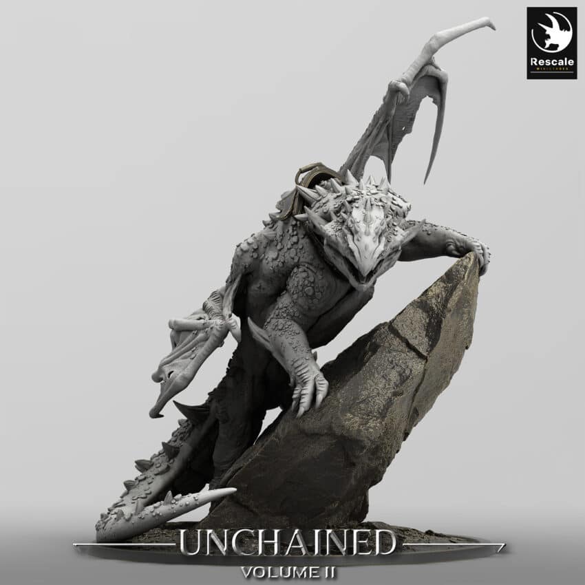 Unchained Volcanic Dragon Perch Saddle Order Immortalis - Rescale Miniatures RPG - D&D  Tabletop Miniature