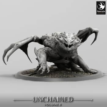 Unchained Volcanic Dragon Walk Order Immortalis - Rescale Miniatures RPG - D&D  Tabletop Miniature