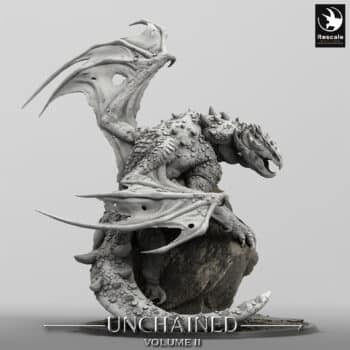 Unchained Wild Volcanic Dragon Perch Wild Order Immortalis - Rescale Miniatures RPG - D&D  Tabletop Miniature