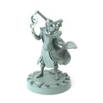 3D-printed fantasy miniature Aethernal Artificer wielding arcane devices