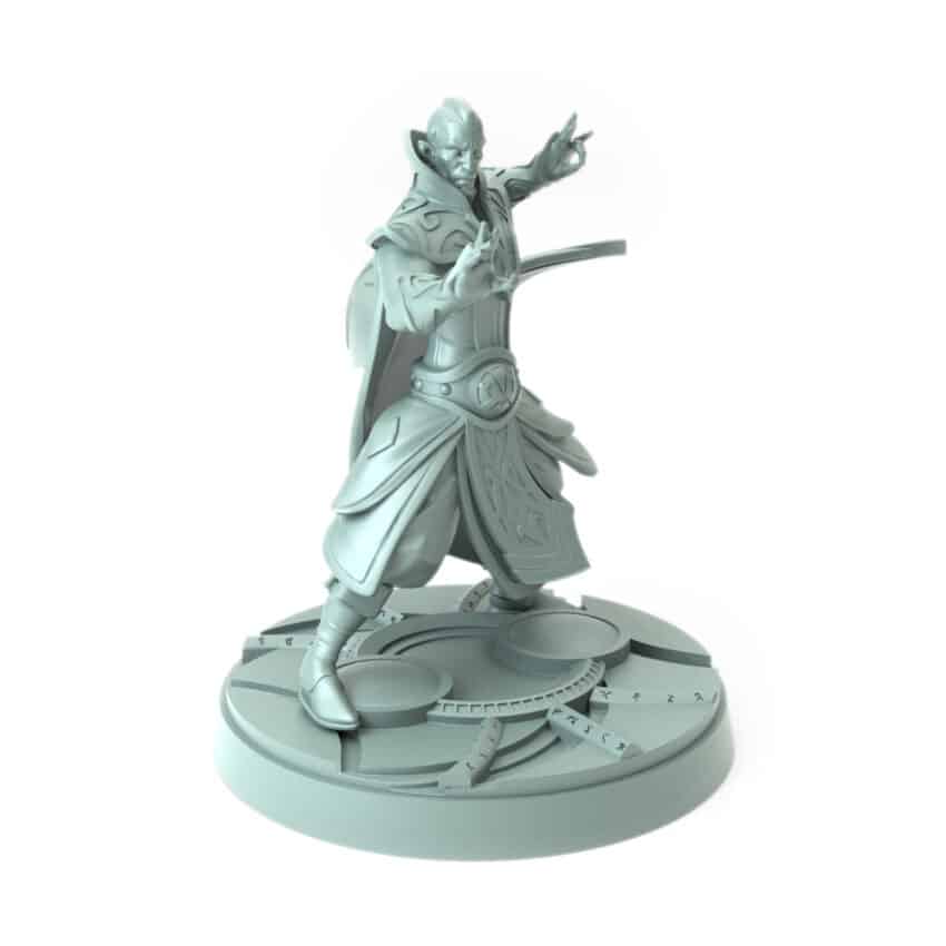 3D-printed fantasy miniature Aethernal Artificer channeling energy