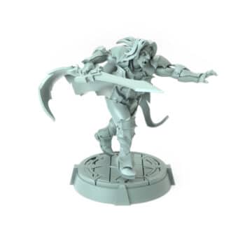 Alaric Finishing Strike vampire warrior miniature 3D print dark fantasy gothic figure