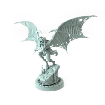 Alekto Blood Husk vampire miniature 3D print winged vampire lord dark fantasy figure