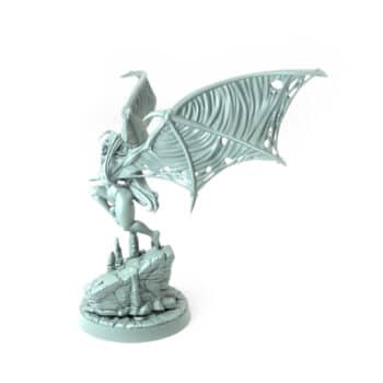 Alekto Blood Husk vampire miniature 3D print winged vampire lord dark fantasy figure