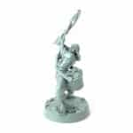 Human fisherman miniature holding fishing rod and basket 3D printed for tabletop role-playing