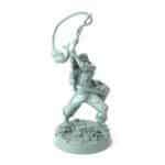 Human fisherman miniature holding fishing rod and basket 3D printed for tabletop role-playing