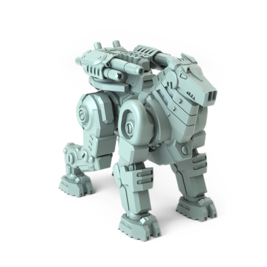 Antlion 3D printed quad battlemech model