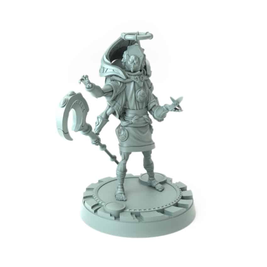 3D-printed Arch Researcher model for RPGs