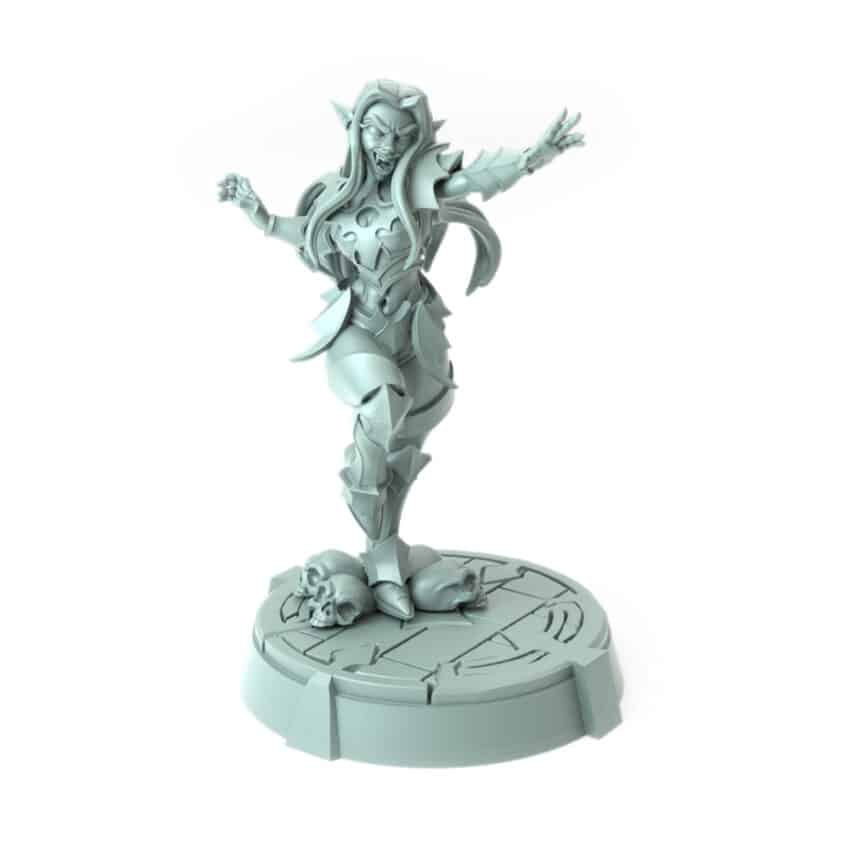 Asra Graping Flesh vampire warrior miniature 3D print gothic dark fantasy figure