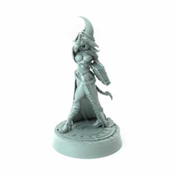 3D-printed wizard miniature Aurelia walking pose fantasy figure