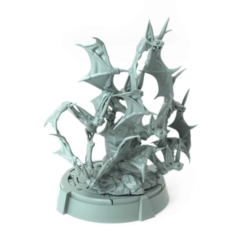 Bats Cloud A vampire bat swarm 3D print dark fantasy gothic figure