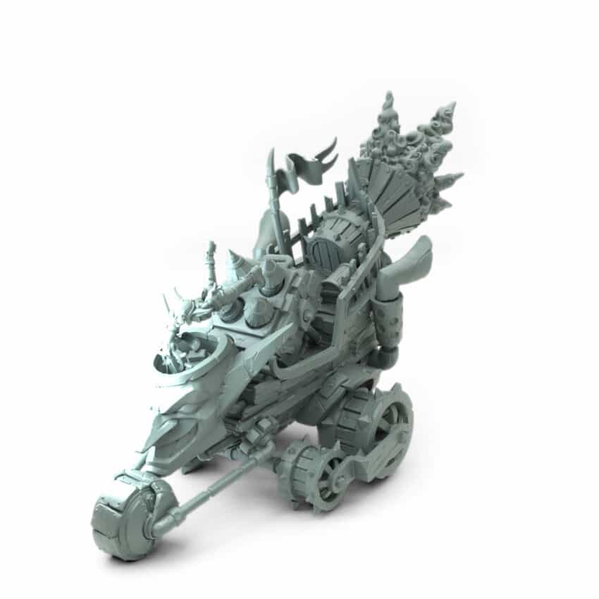 Big Ol Chaos Wagon goblin-powered chaos vehicle 3D printed fantasy miniature