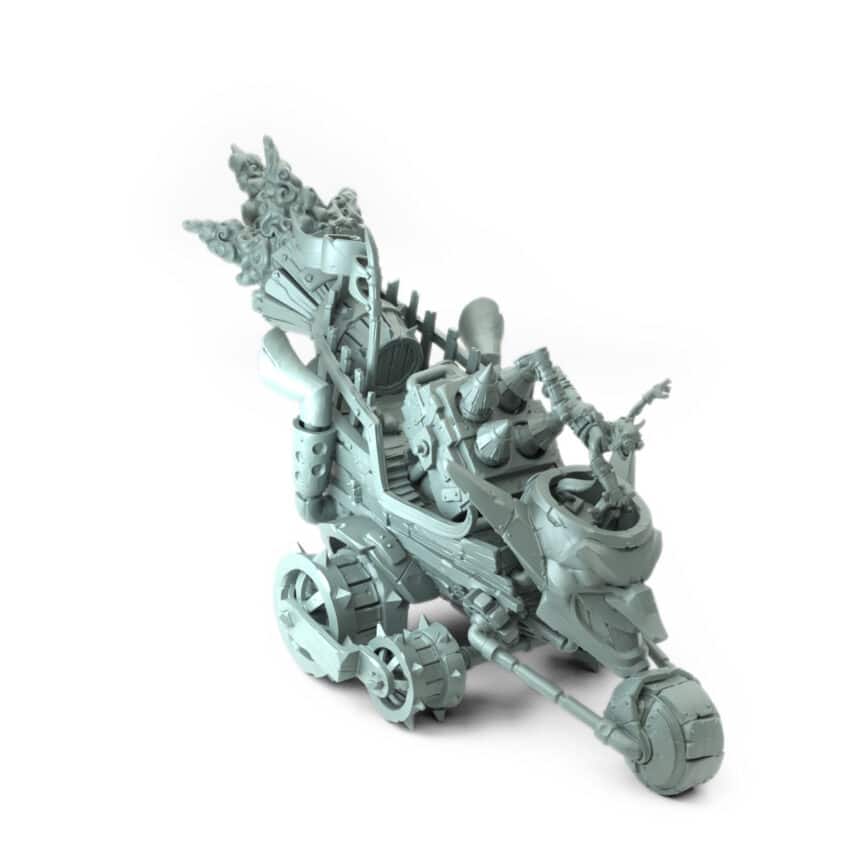 Big Ol Chaos Wagon goblin-powered chaos vehicle 3D printed fantasy miniature