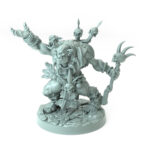 Iron Skull Orc Shaman with staff and skulls large muscular orc for tabletop RPG and wargaming