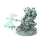 Body Choppers B orc warrior with battle axe and spiked shield large 3D-printed miniature for tabletop RPGs and wargaming