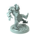 Body Choppers D orc warrior mid-stride with spiked boots large 3D-printed miniature for RPGs and wargaming