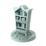 Book Shelf 3D-printed wizard tower bookshelf with books and scrolls tabletop gaming