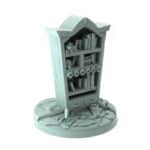 Book Shelf 3D-printed wizard tower bookshelf with books and scrolls tabletop gaming