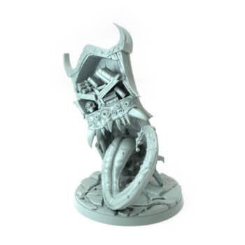 Book Shelf Mimic 3D-printed bookshelf monster miniature with tongue and teeth tabletop gaming