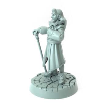 Nobleman miniature holding a cane 3D printed for tabletop role-playing in aristocratic settings