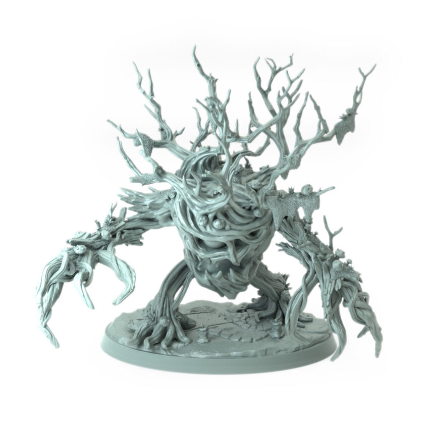 Darkbranch 3D-printed twisted tree creature for dark fantasy and Halloween-themed tabletop RPGs