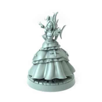 vampire queen miniature female vampire sorceress 3d printed tabletop figure gothic undead