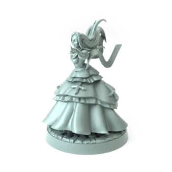 vampire queen miniature female vampire sorceress 3d printed tabletop figure gothic undead