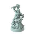 Dwarven Blacksmith Rill 3D printed dwarf blacksmith with magic flames