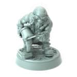 Dwarven Blacksmith Tamak 3D printed dwarf blacksmith hammering blade