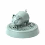 Dwarven Brewcrop Pig 3D printed fantasy pig miniature with curled tail