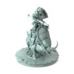 Dwarven Rider Inosh 3D printed dwarf riding armored boar with spear and shield