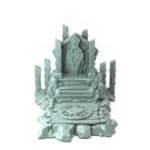 Dwarven Throne 3D printed fantasy stone-carved throne with pillars and runes