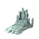 Dwarven Throne 3D printed fantasy stone-carved throne with pillars and runes