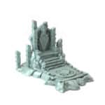 Dwarven Throne 3D printed fantasy stone-carved throne with pillars and runes