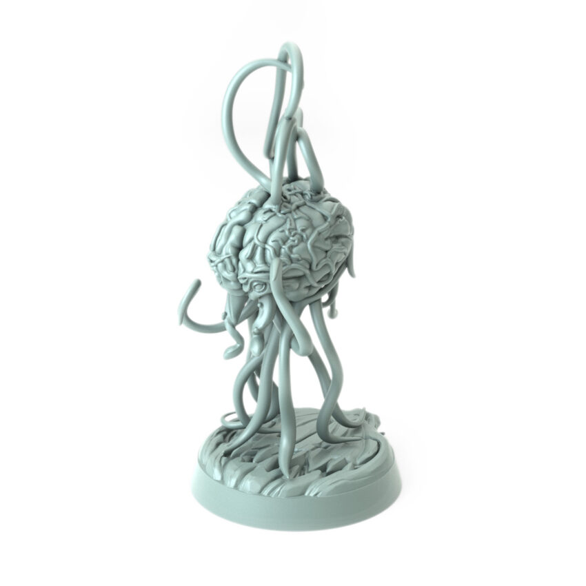 Elder Mind 3D-printed eldritch brain creature with writhing tendrils for dark fantasy and horror-themed tabletop RPGs