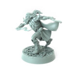 Highly detailed 3D-printed elf warrior in a dynamic pose perfect for tabletop RPGs and fantasy collections.