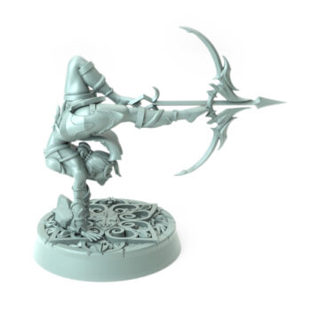 Epic 3D-printed model of an agile elven rogue perfect for RPGs and fantasy enthusiasts.