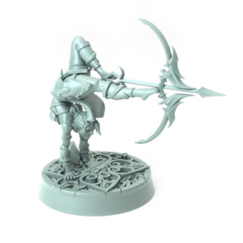 Epic 3D-printed model of an agile elven rogue perfect for RPGs and fantasy enthusiasts.