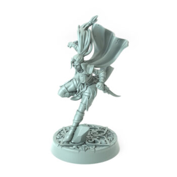 Epic 3D-printed model of an agile elven rogue perfect for RPGs and fantasy enthusiasts.