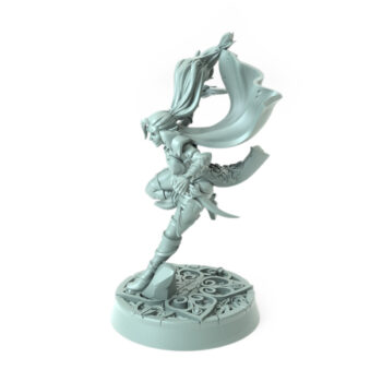 Epic 3D-printed model of an agile elven rogue perfect for RPGs and fantasy enthusiasts.