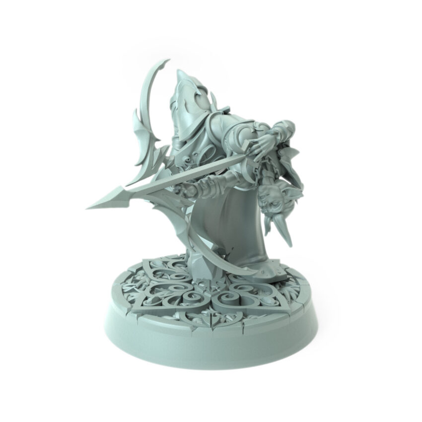 Epic 3D-printed model of a stealthy elven rogue perfect for RPGs and collectors.