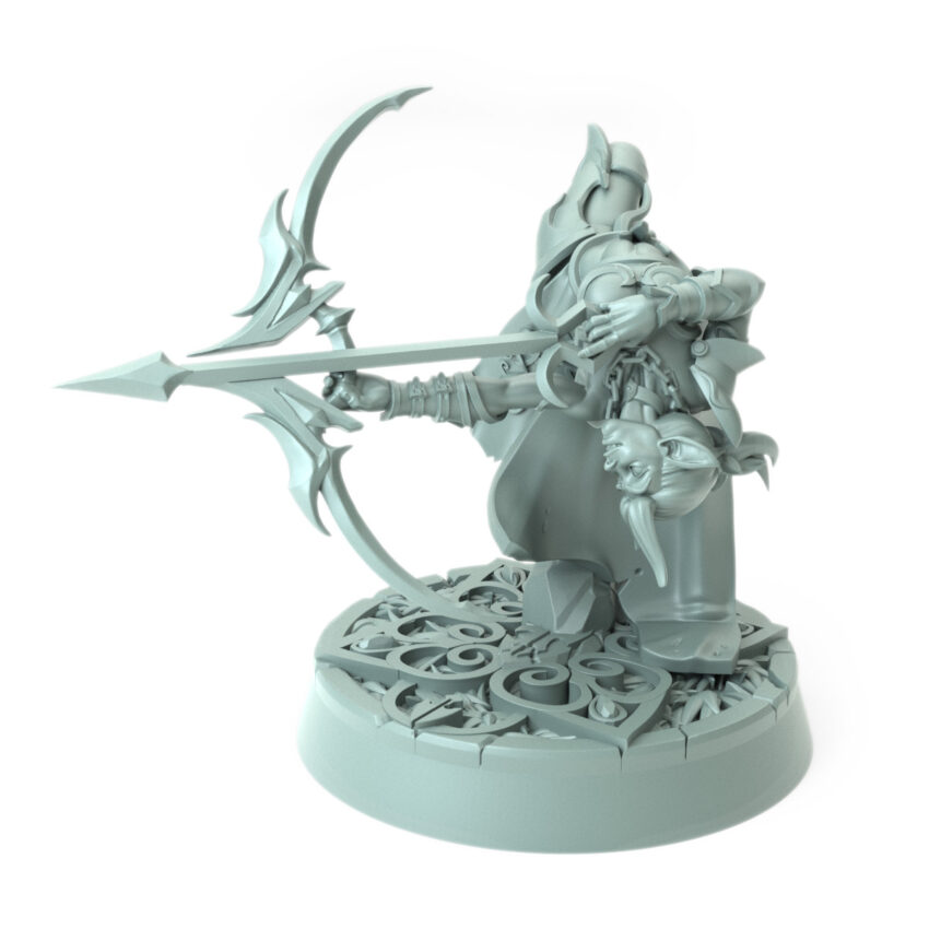 Epic 3D-printed model of a stealthy elven rogue perfect for RPGs and collectors.