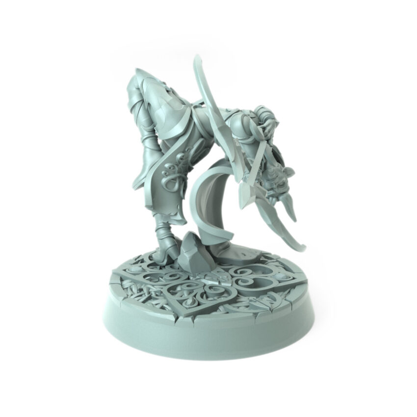 Epic 3D-printed model of a stealthy elven rogue perfect for RPGs and collectors.