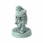 Farmer Otteren 3D printed dwarf male holding hoe farming tool