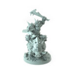 3D printed Ferox Hog Rider B Orc warrior with spiked club riding an armored war boar fantasy tabletop miniature