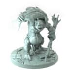 Fisher Troll 3D-printed large troll monster with fish and spear tabletop gaming